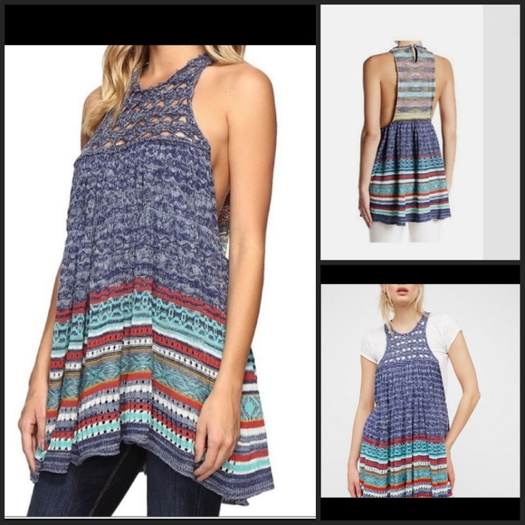 Free People Tops - Free People Rare Hearts KnittedTunic Tank Dress